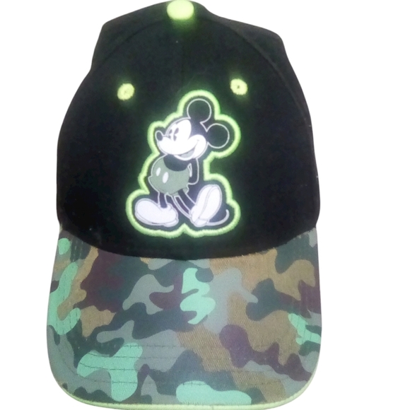 Mickey Mouse Kids Camouflage Cap - Black and Green - Picture 1 of 4